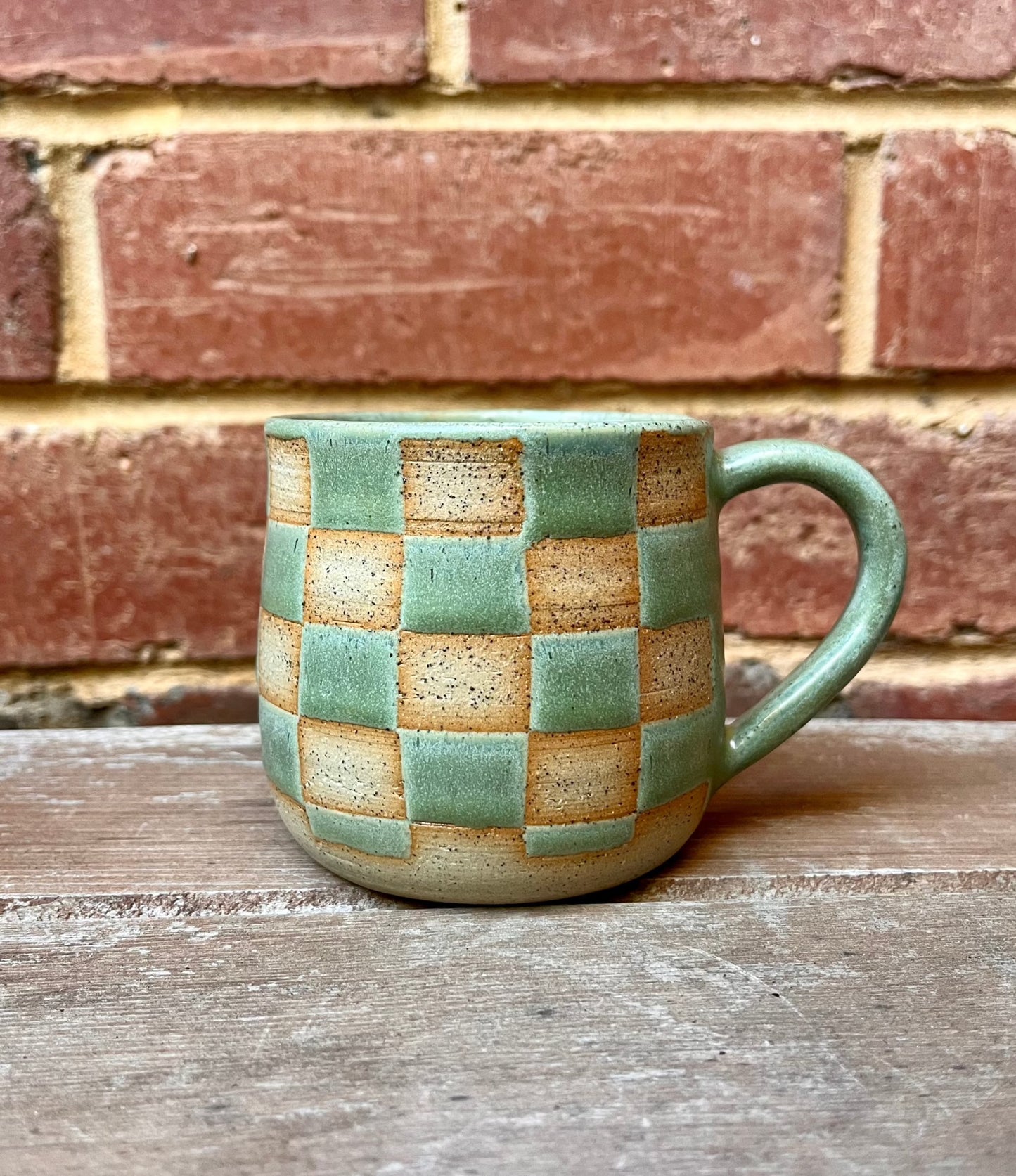 checkers mug | sage